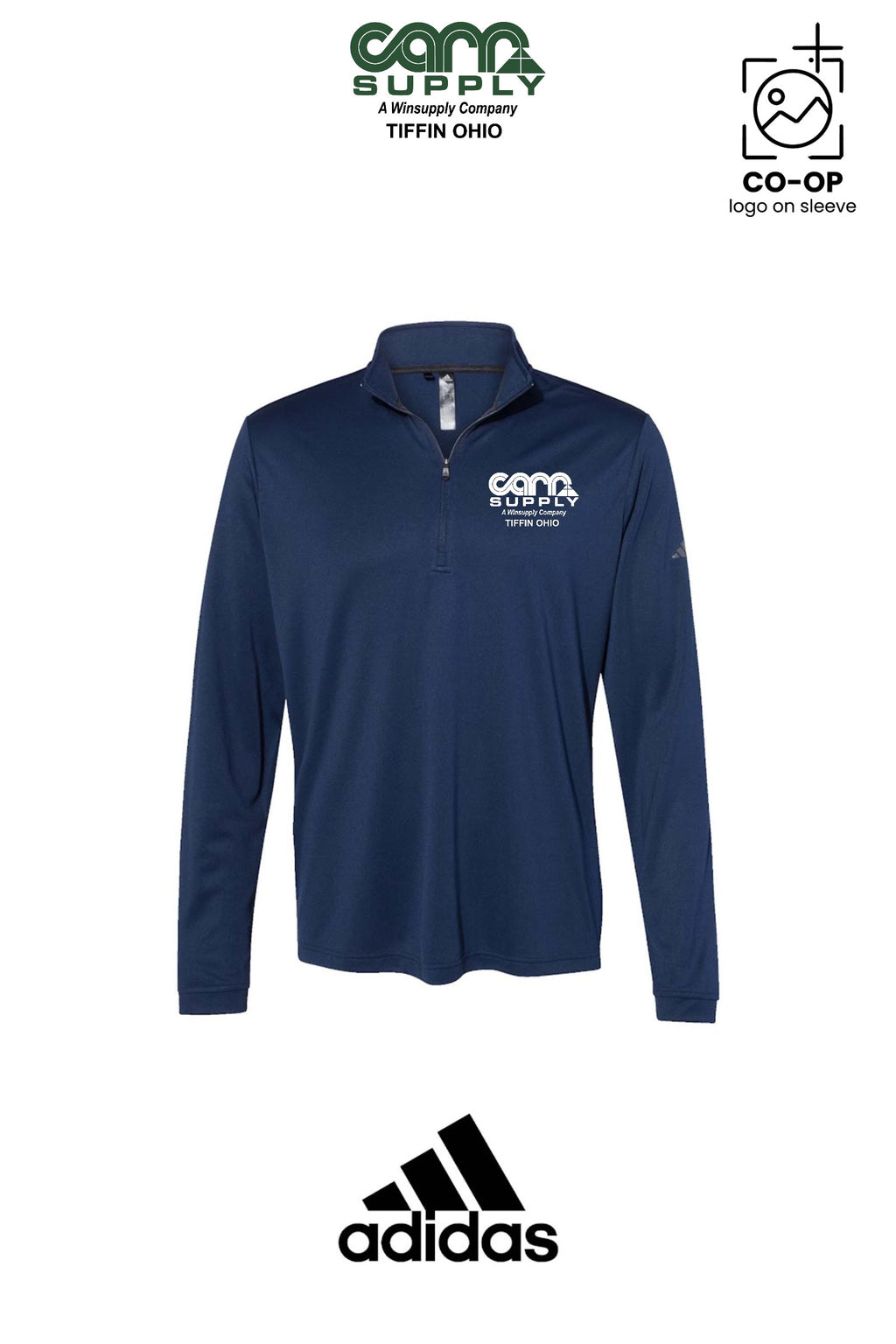 Adidas Mens Ultimate365 Lightweight Quarter-Zip Pullover - Carr Supply - Tiffin