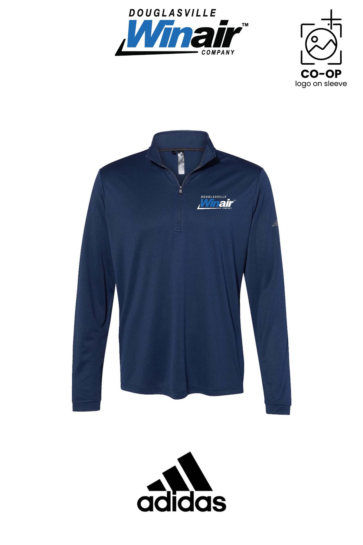 Adidas Mens Ultimate365 Lightweight Quarter-Zip Pullover - Douglasville Winair