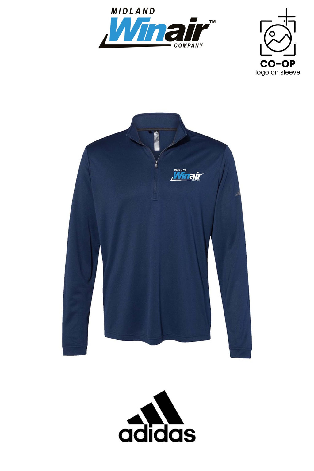 Adidas Mens Ultimate365 Lightweight Quarter-Zip Pullover - Midland Winair