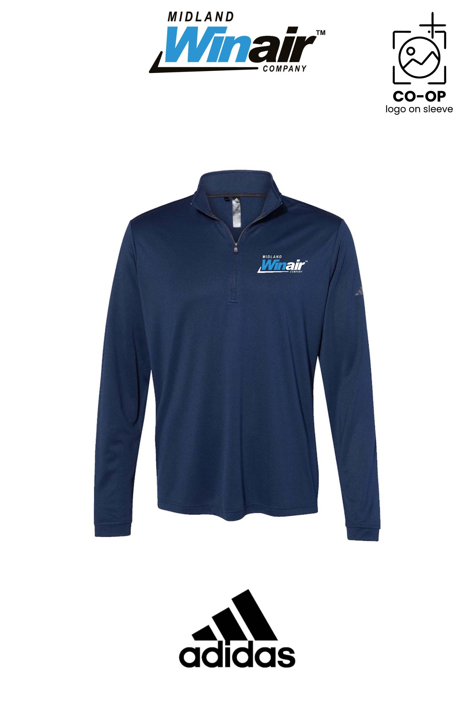 Adidas Mens Ultimate365 Lightweight Quarter-Zip Pullover - Midland Winair