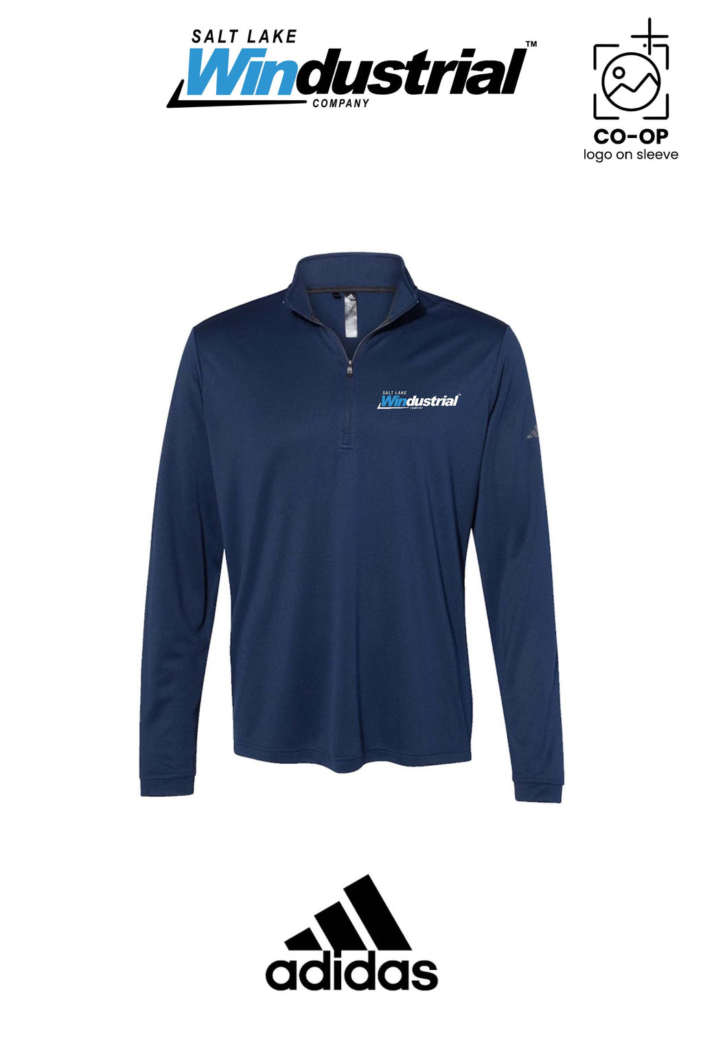 Adidas Mens Ultimate365 Lightweight Quarter-Zip Pullover - Salt Lake Windustrial