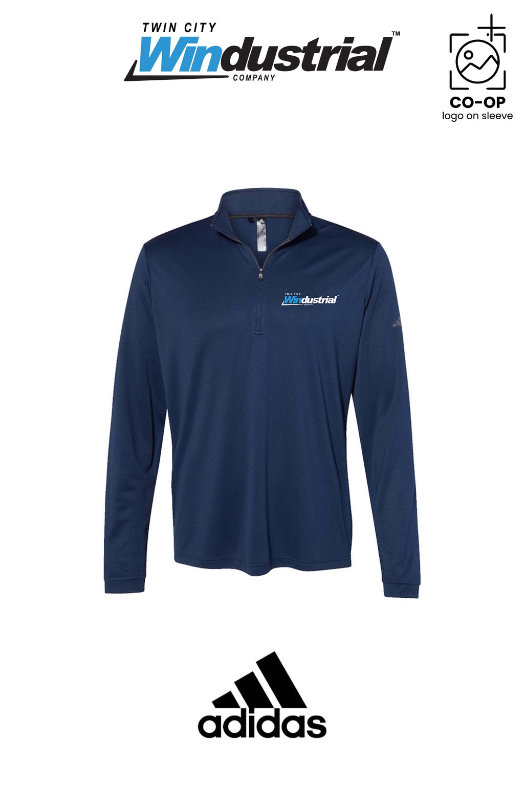Adidas Mens Ultimate365 Lightweight Quarter-Zip Pullover - Twin City Windustrial