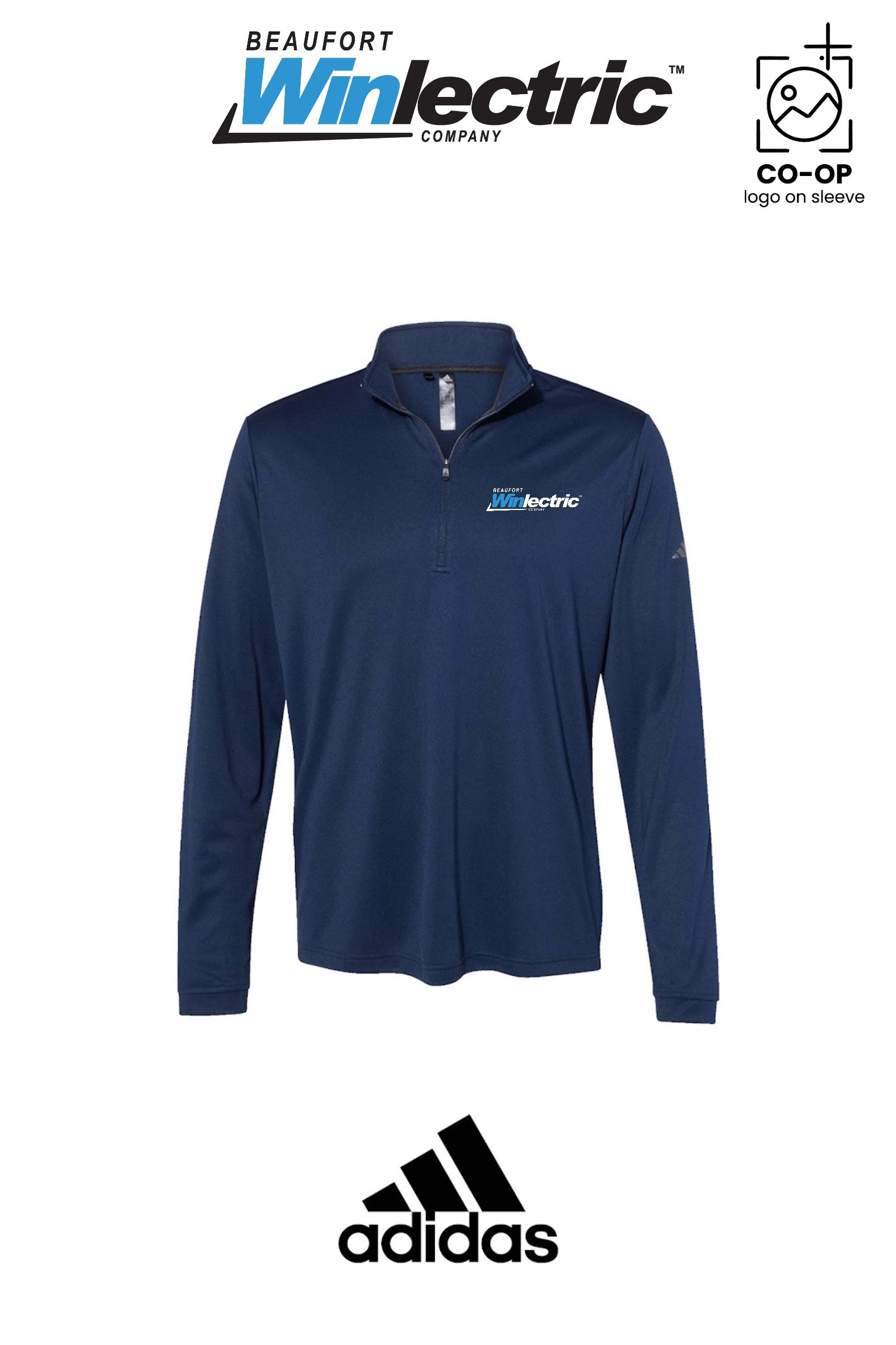 Adidas Mens Ultimate365 Lightweight Quarter-Zip Pullover - Beaufort Winlectric