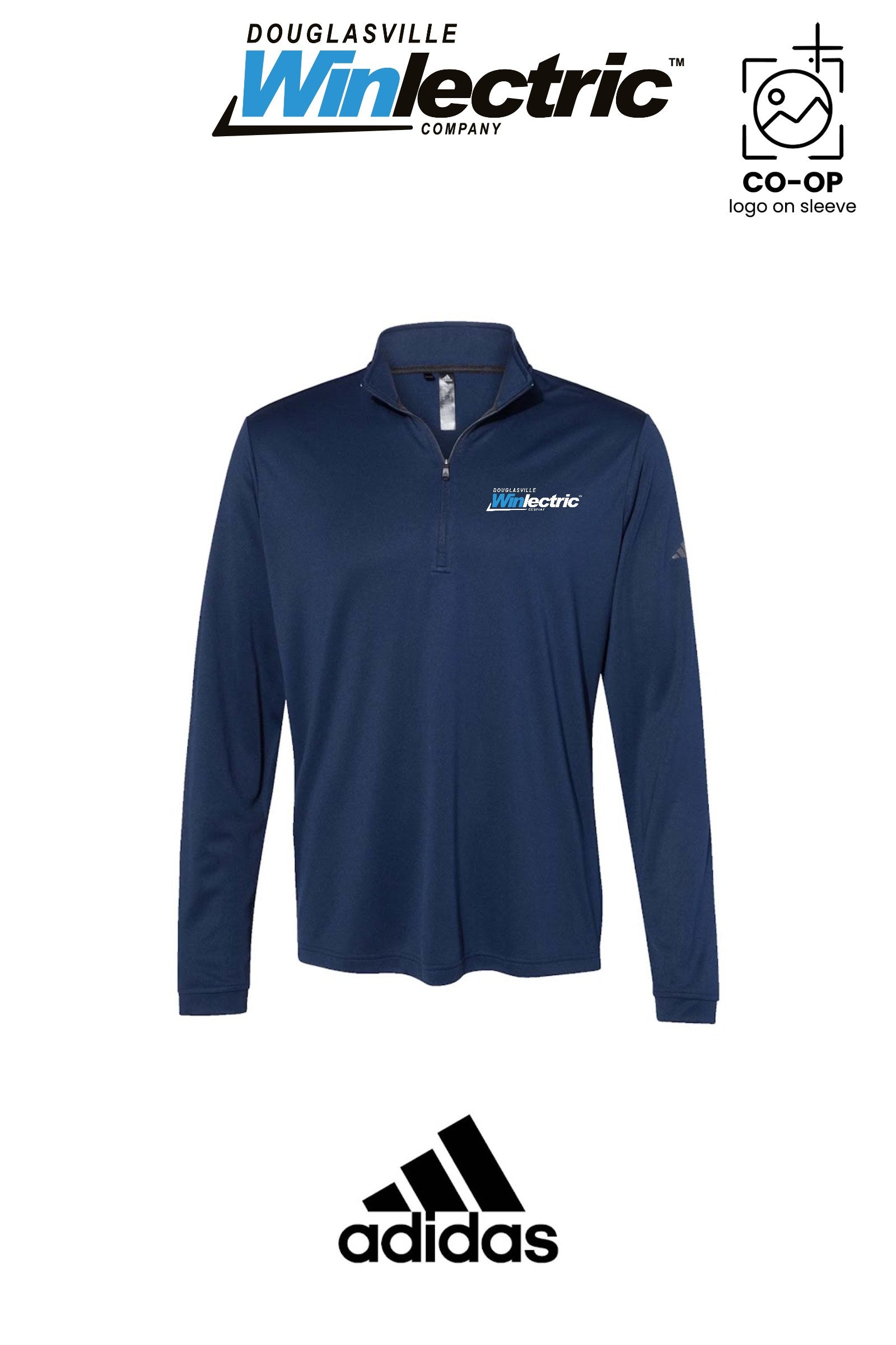 Adidas Mens Ultimate365 Lightweight Quarter-Zip Pullover - Douglasville Winlectric
