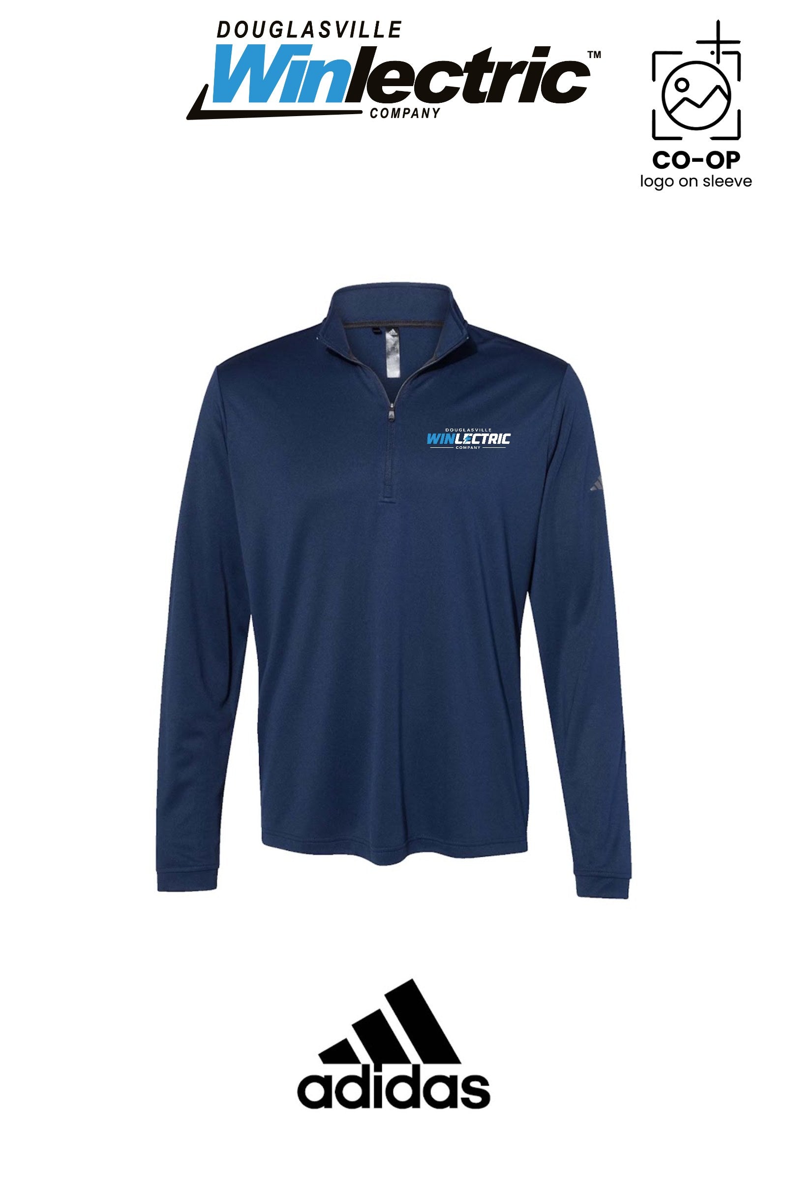Adidas Mens Ultimate365 Lightweight Quarter-Zip Pullover - Douglasville Winlectric