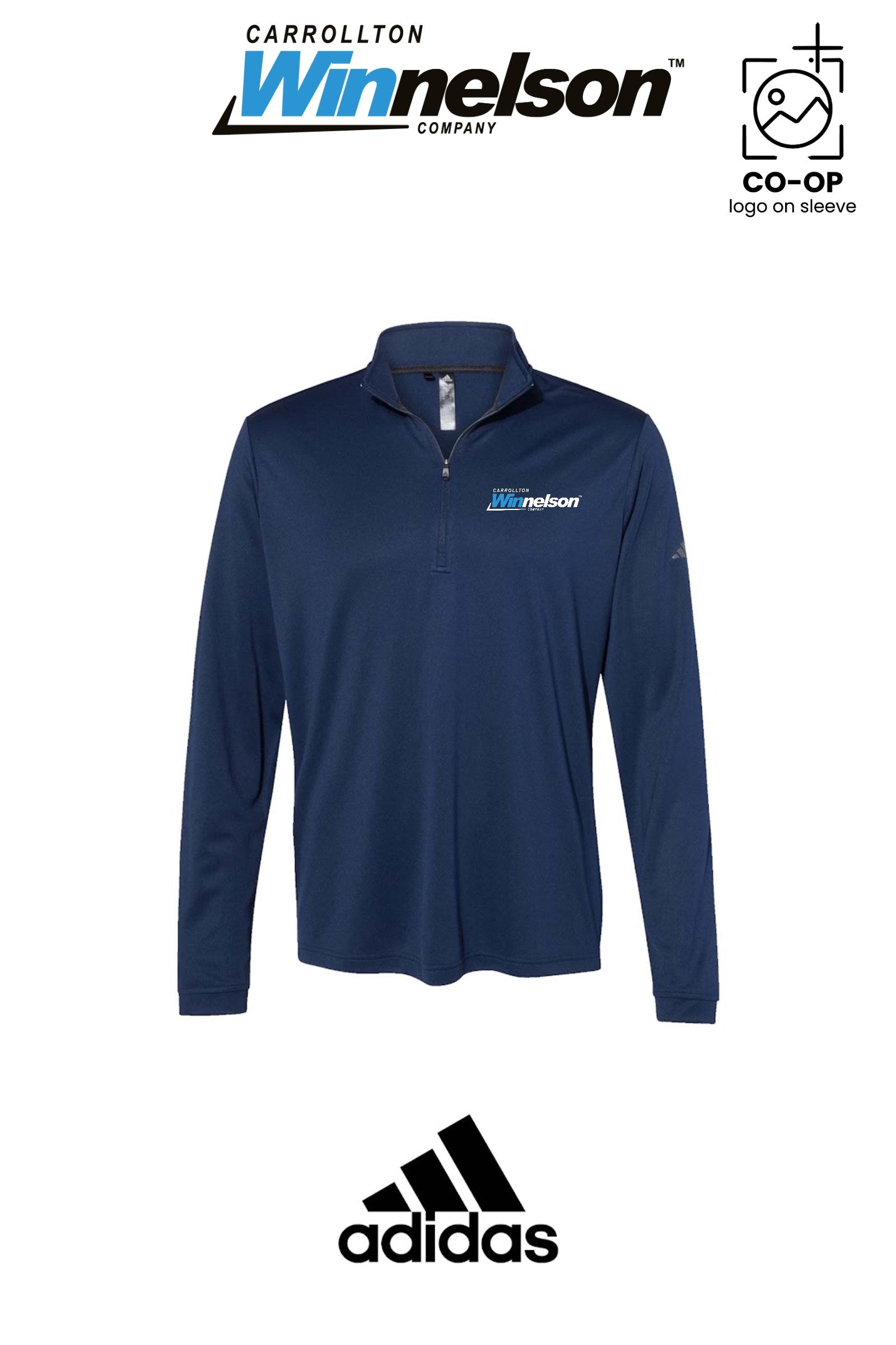 Adidas Mens Ultimate365 Lightweight Quarter-Zip Pullover - Carrollton Winnelson
