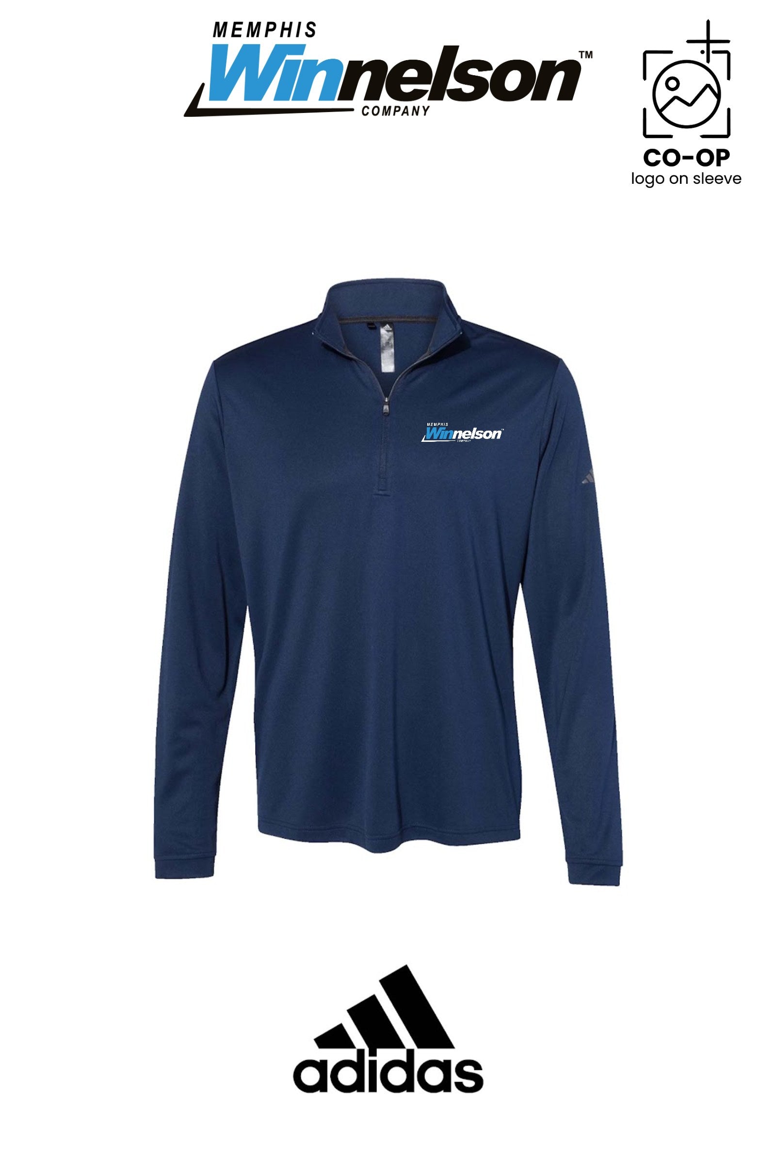 Adidas Mens Ultimate365 Lightweight Quarter-Zip Pullover - Memphis Winnelson