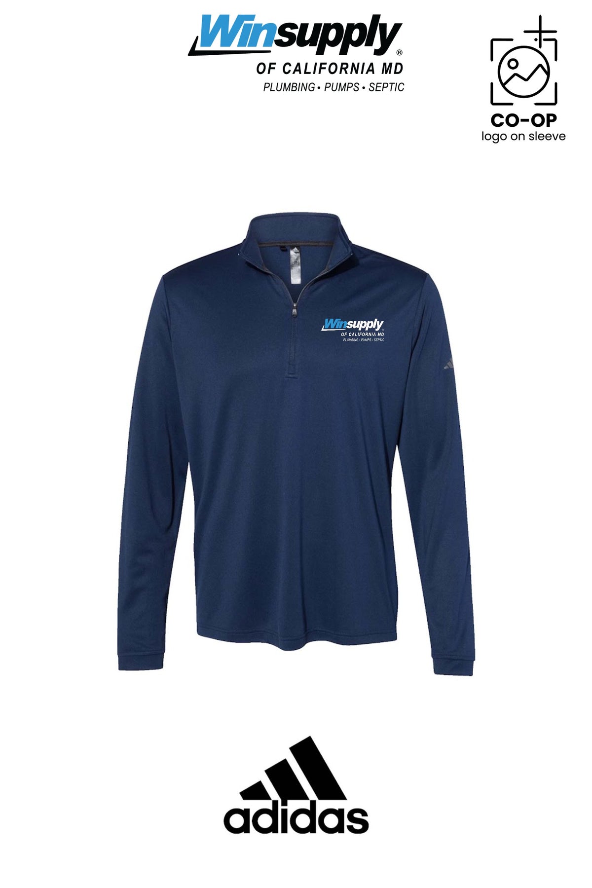 Adidas Mens Ultimate365 Lightweight Quarter-Zip Pullover - Winsupply California MD Co.