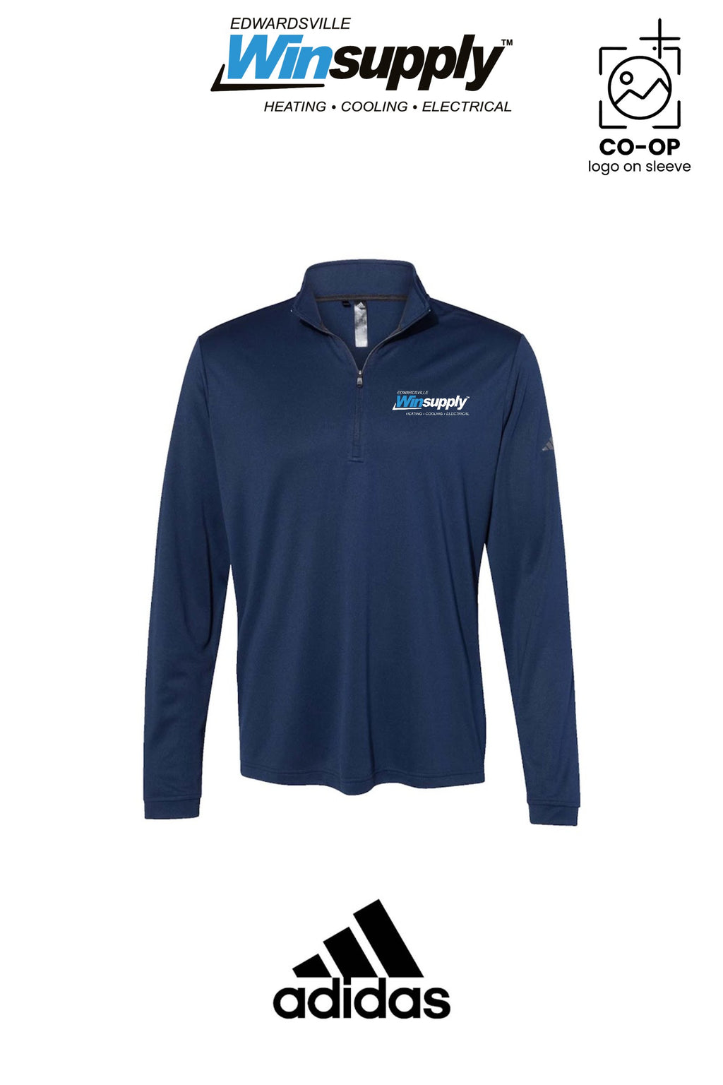 Adidas Mens Ultimate365 Lightweight Quarter-Zip Pullover - Edwardsville Winsupply