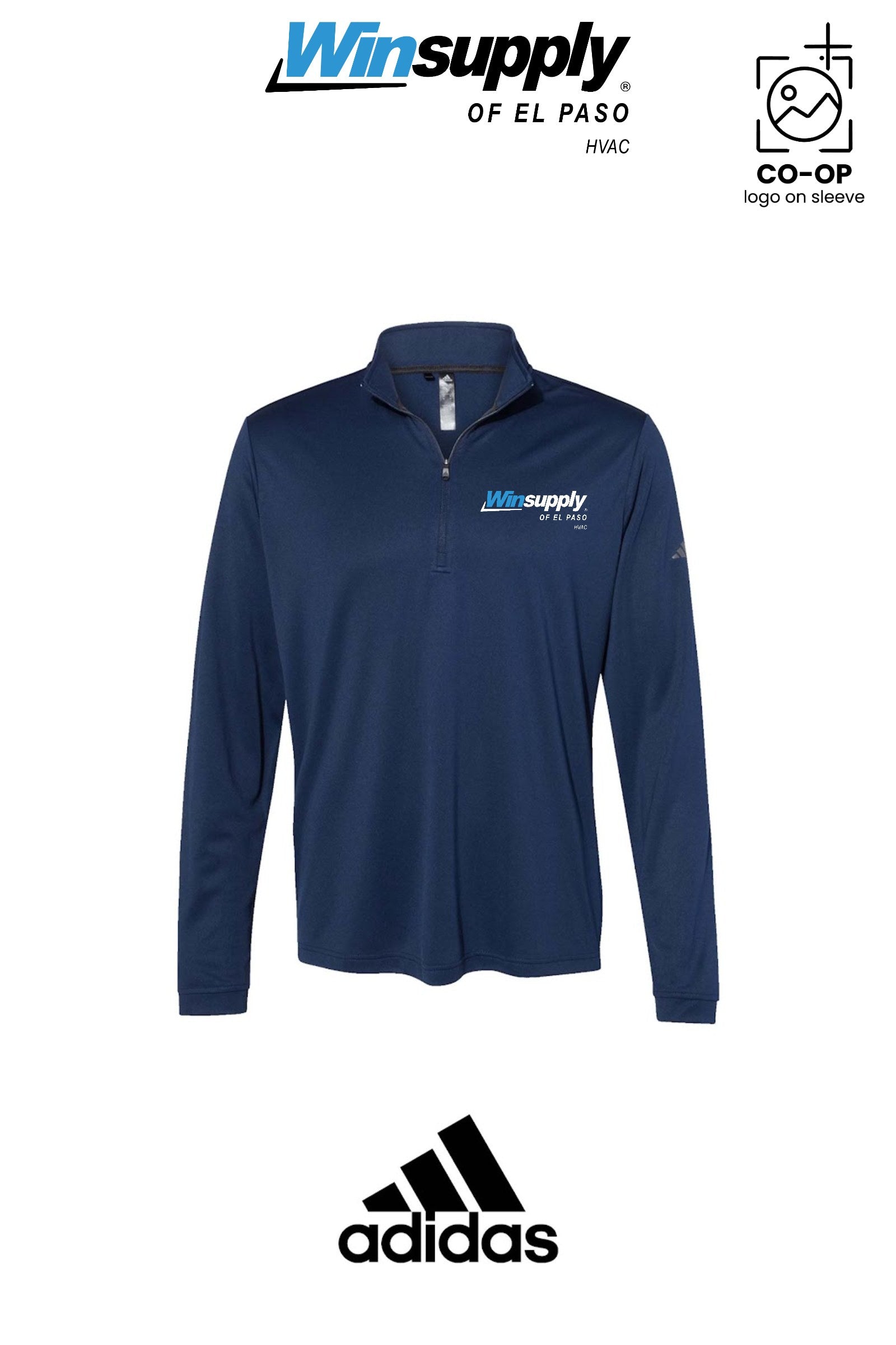 Adidas Mens Ultimate365 Lightweight Quarter-Zip Pullover - Winsupply of El Paso