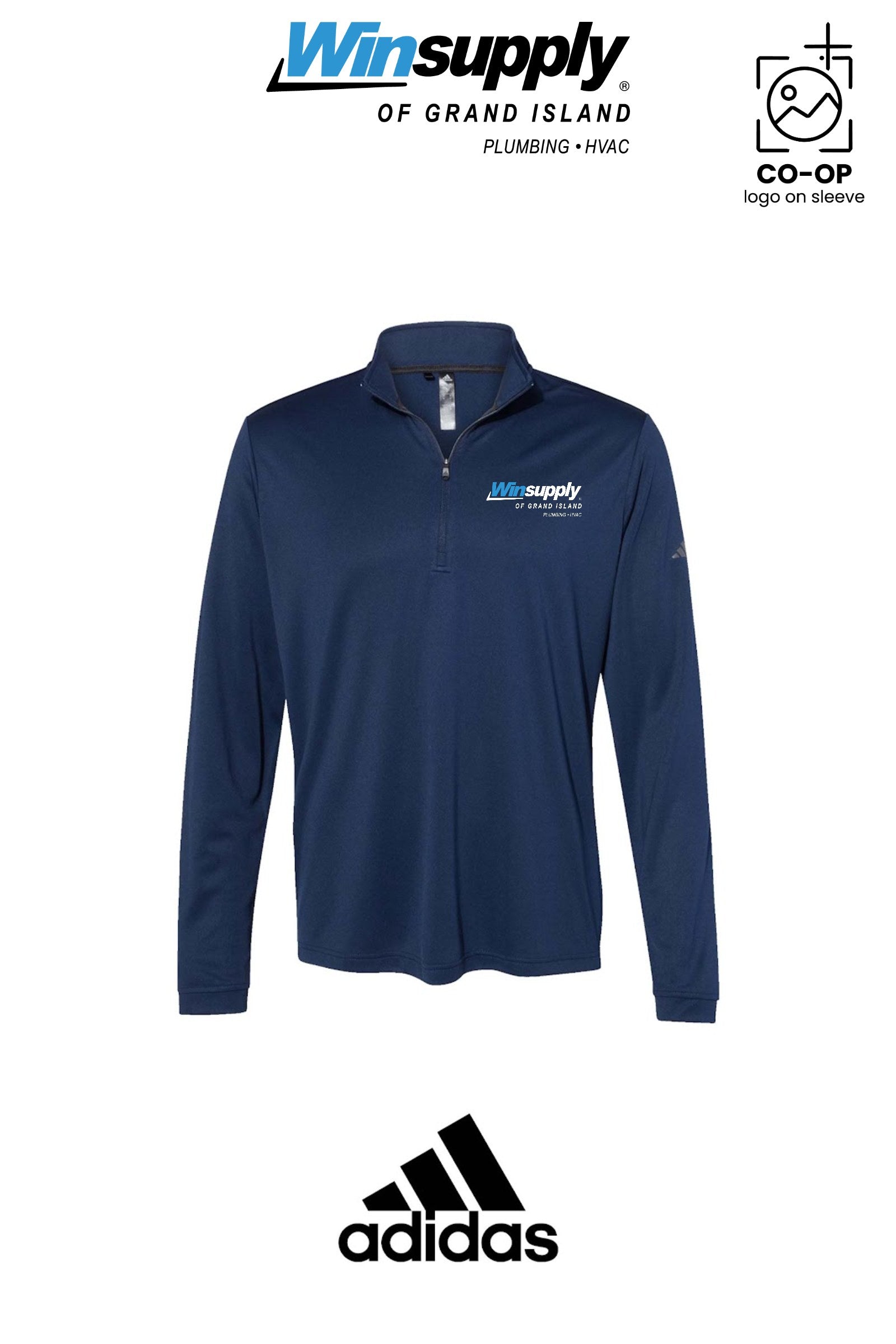 Adidas Mens Ultimate365 Lightweight Quarter-Zip Pullover - Winsupply of Grand Island