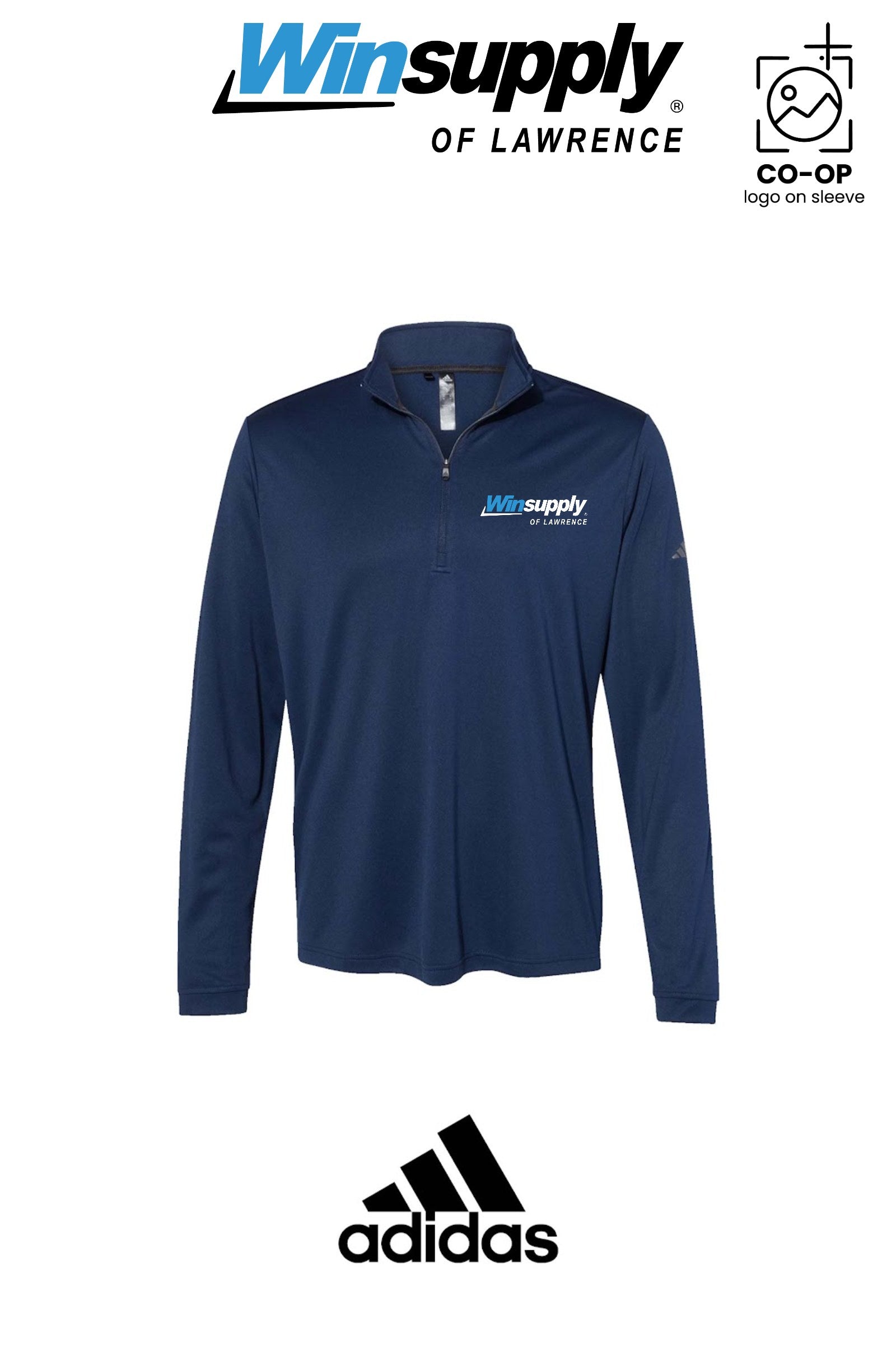 Adidas Mens Ultimate365 Lightweight Quarter-Zip Pullover - Winsupply of Lawrence