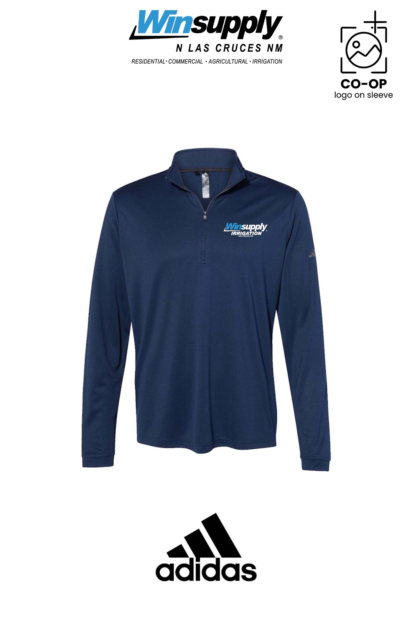 Adidas Mens Ultimate365 Lightweight Quarter-Zip Pullover - Winsupply N Las Cruces NM