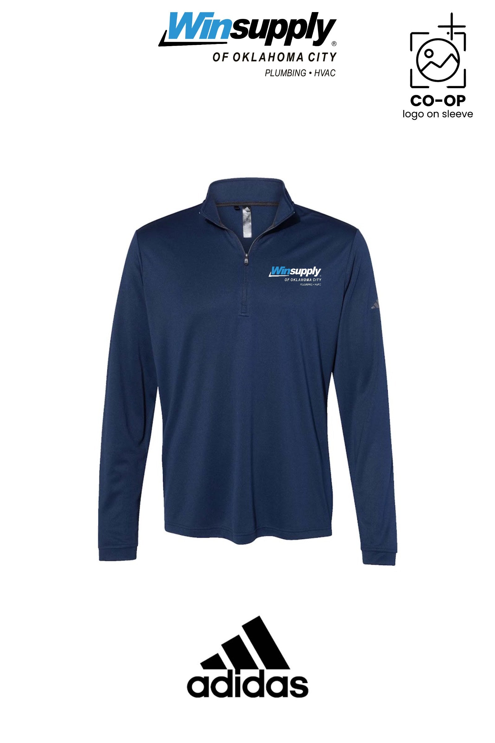 Adidas Mens Ultimate365 Lightweight Quarter-Zip Pullover - Winsupply of Oklahoma City