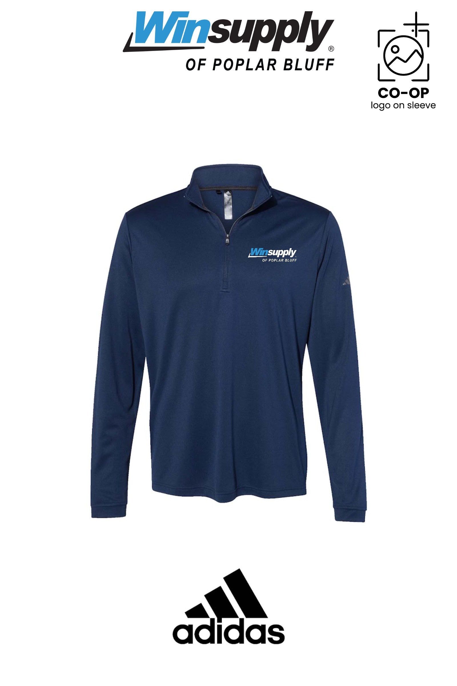 Adidas Mens Ultimate365 Lightweight Quarter-Zip Pullover - Winsupply of Poplar Bluff