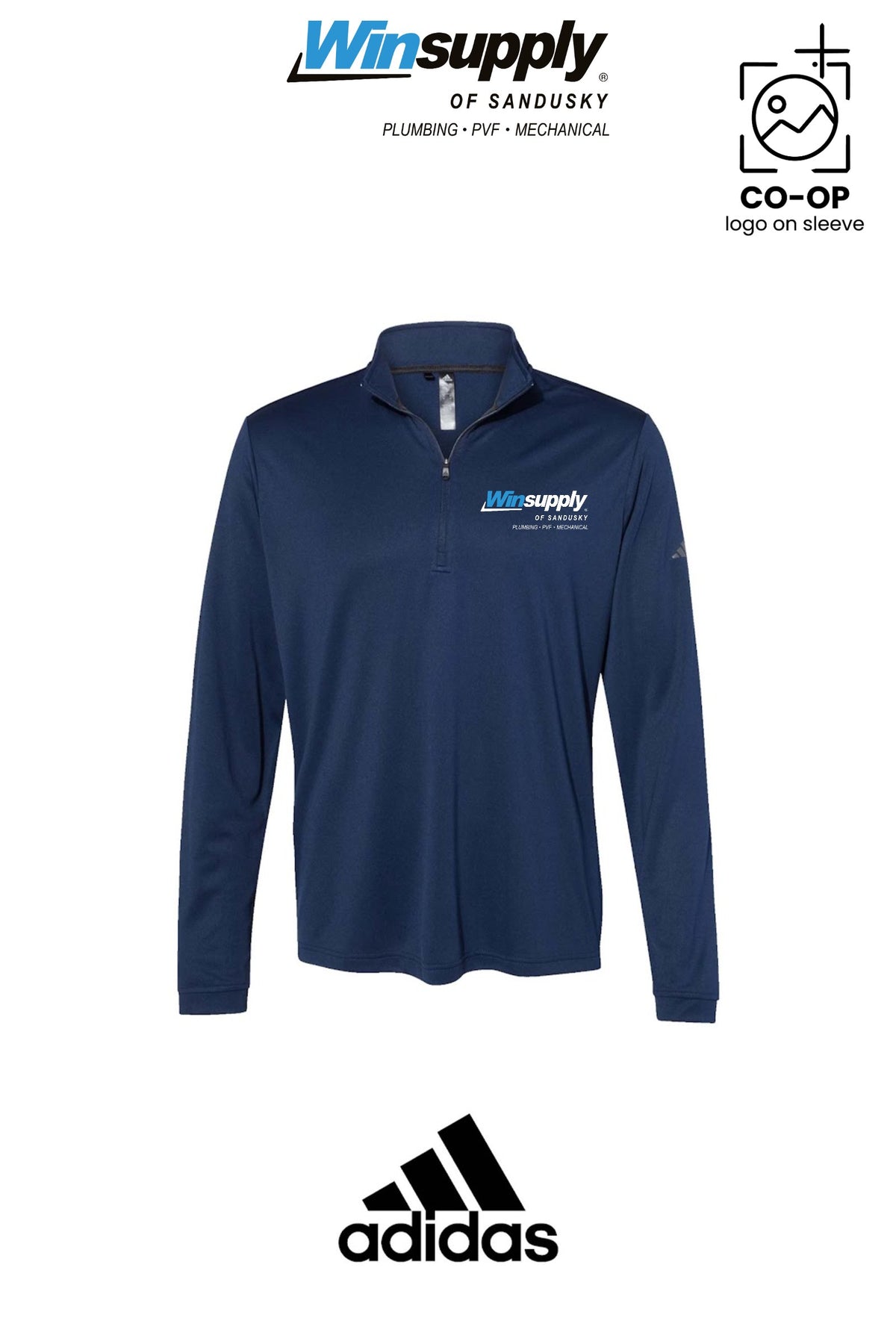 Adidas Mens Ultimate365 Lightweight Quarter-Zip Pullover - Winsupply of Sandusky