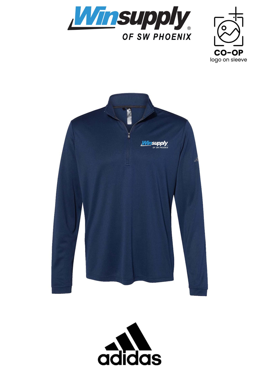 Adidas Mens Ultimate365 Lightweight Quarter-Zip Pullover - Winsupply of SW Phoenix