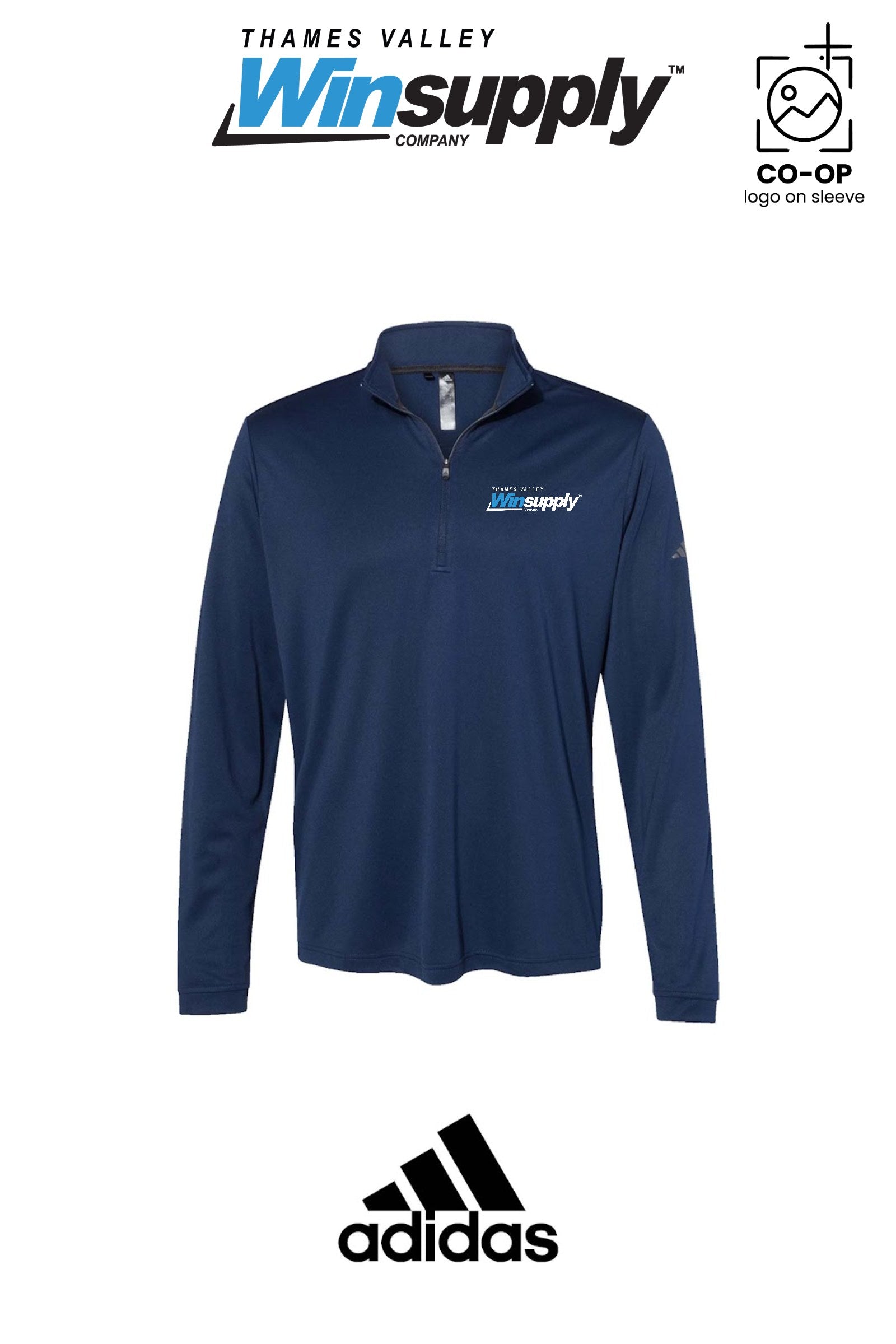 Adidas Mens Ultimate365 Lightweight Quarter-Zip Pullover - Thames Valley Winsupply