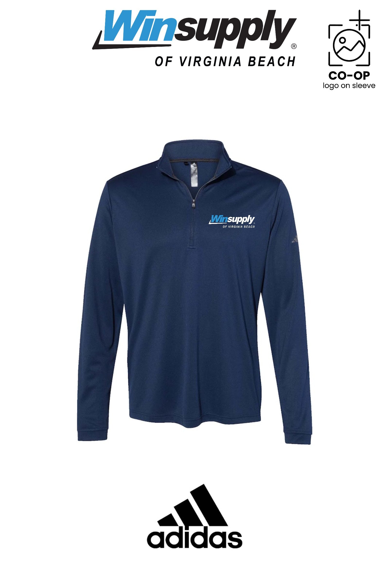 Adidas Mens Ultimate365 Lightweight Quarter-Zip Pullover - Winsupply Virginia Beach VA