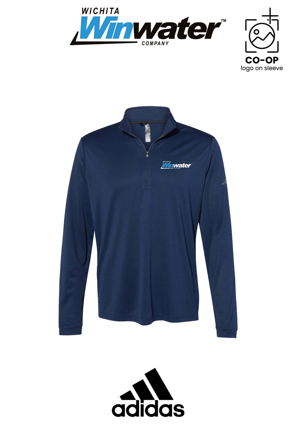 Adidas Mens Ultimate365 Lightweight Quarter-Zip Pullover - Wichita Winwater