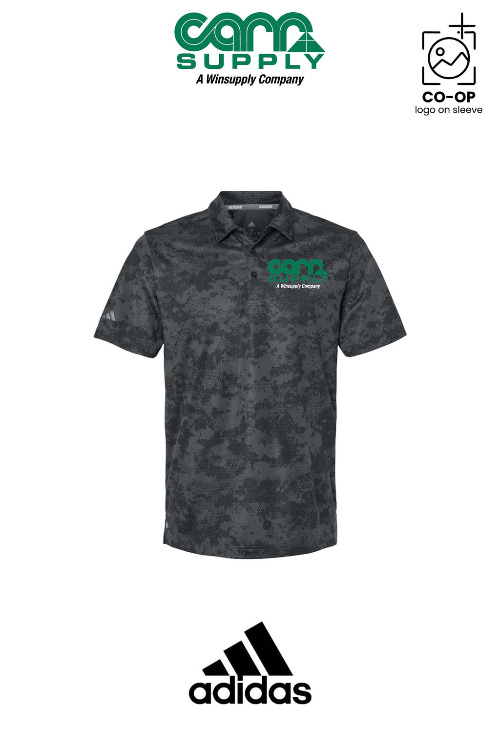 Adidas Mens All Over Camo Print Polo - Carr Supply - Lancaster