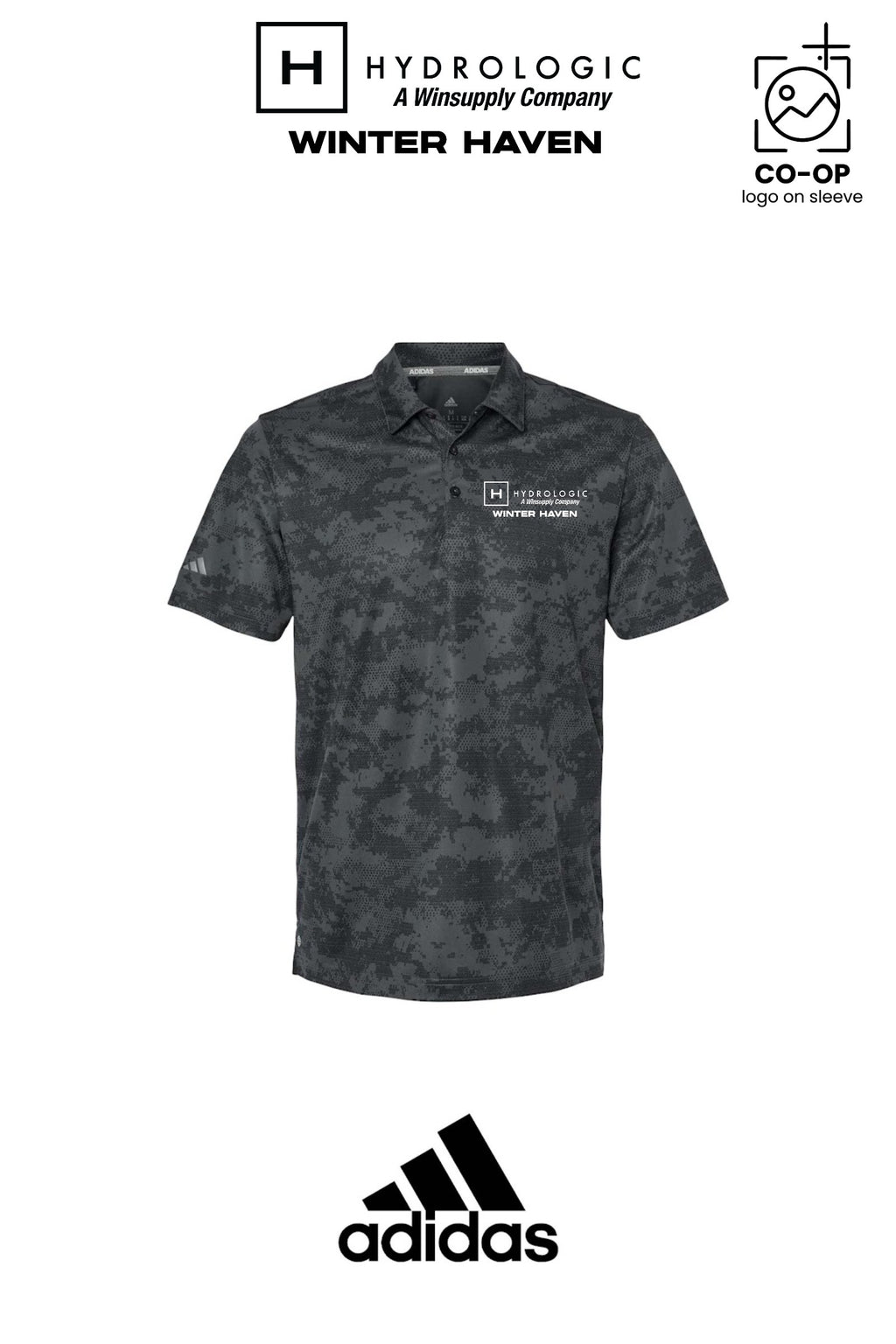 Adidas Mens All Over Camo Print Polo - Winsupply of Winter Haven