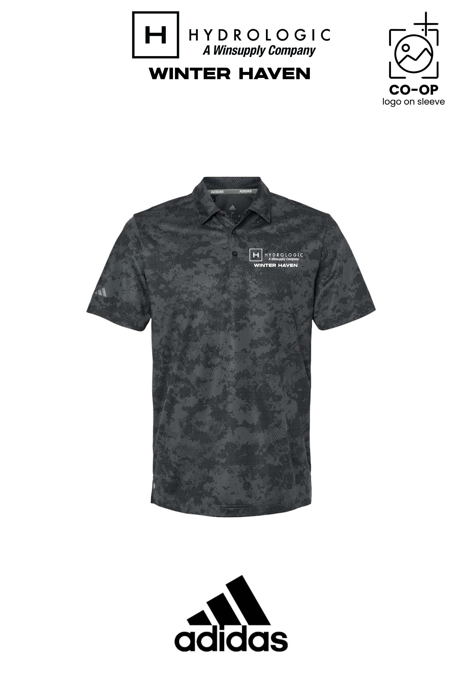 Adidas Mens All Over Camo Print Polo - Winsupply of Winter Haven
