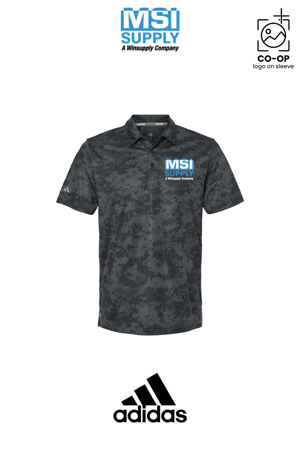 Adidas Mens All Over Camo Print Polo - MSI Supply Houston