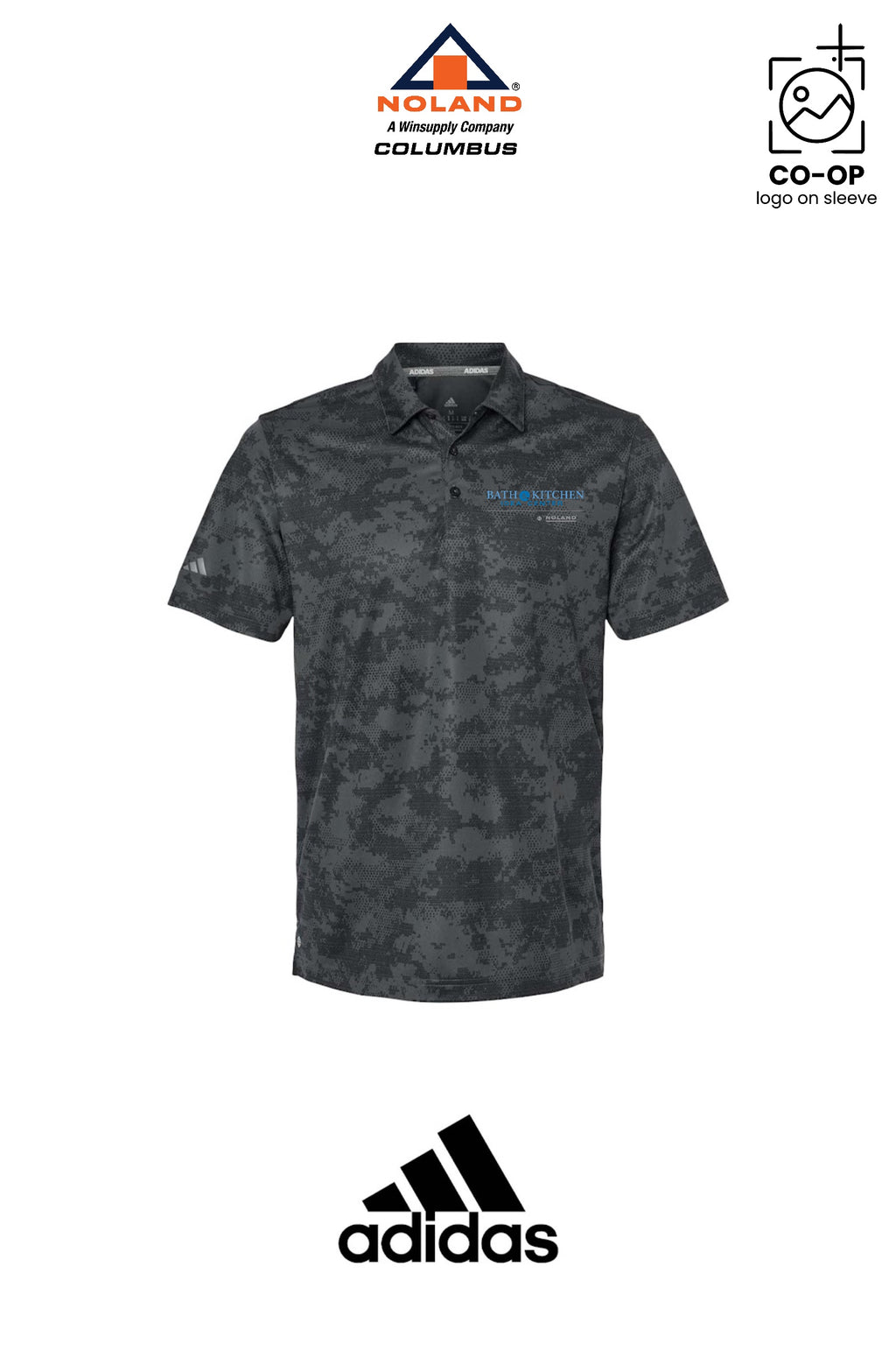 Adidas Mens All Over Camo Print Polo - Columbus Noland