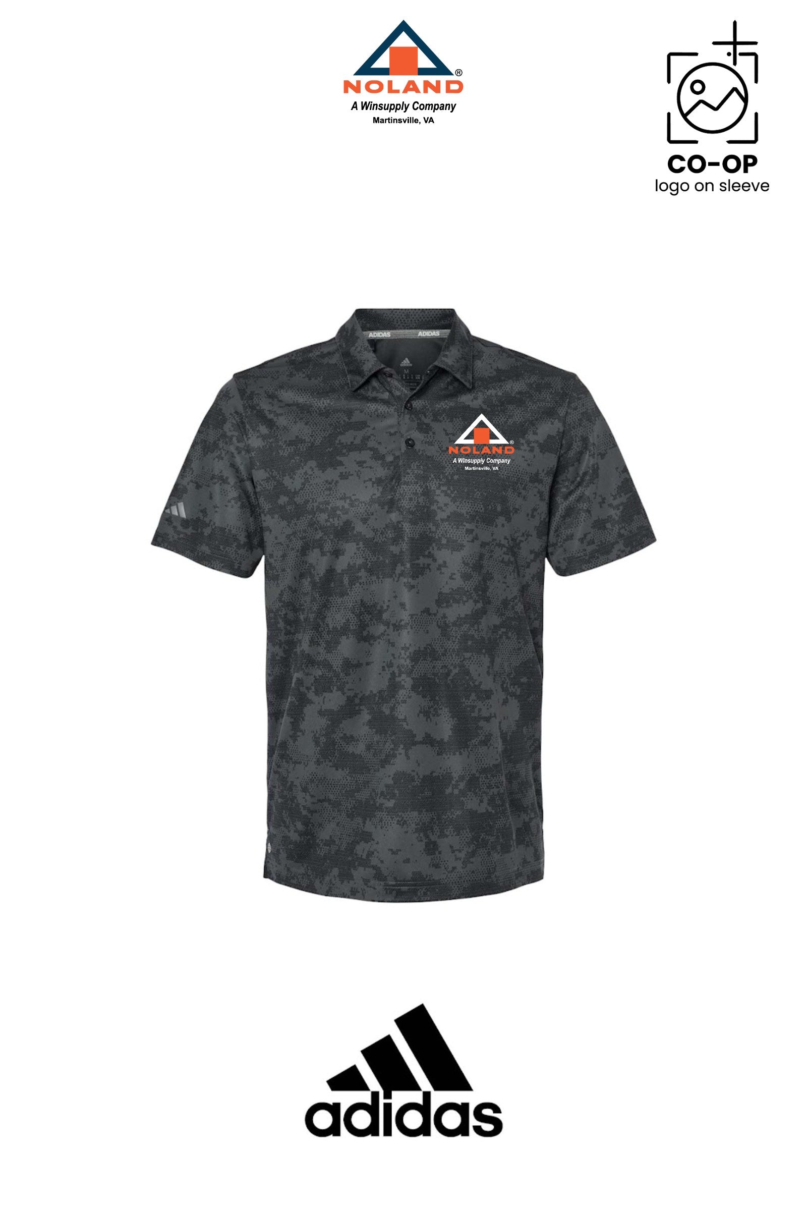 Adidas Mens All Over Camo Print Polo - Martinsville Noland