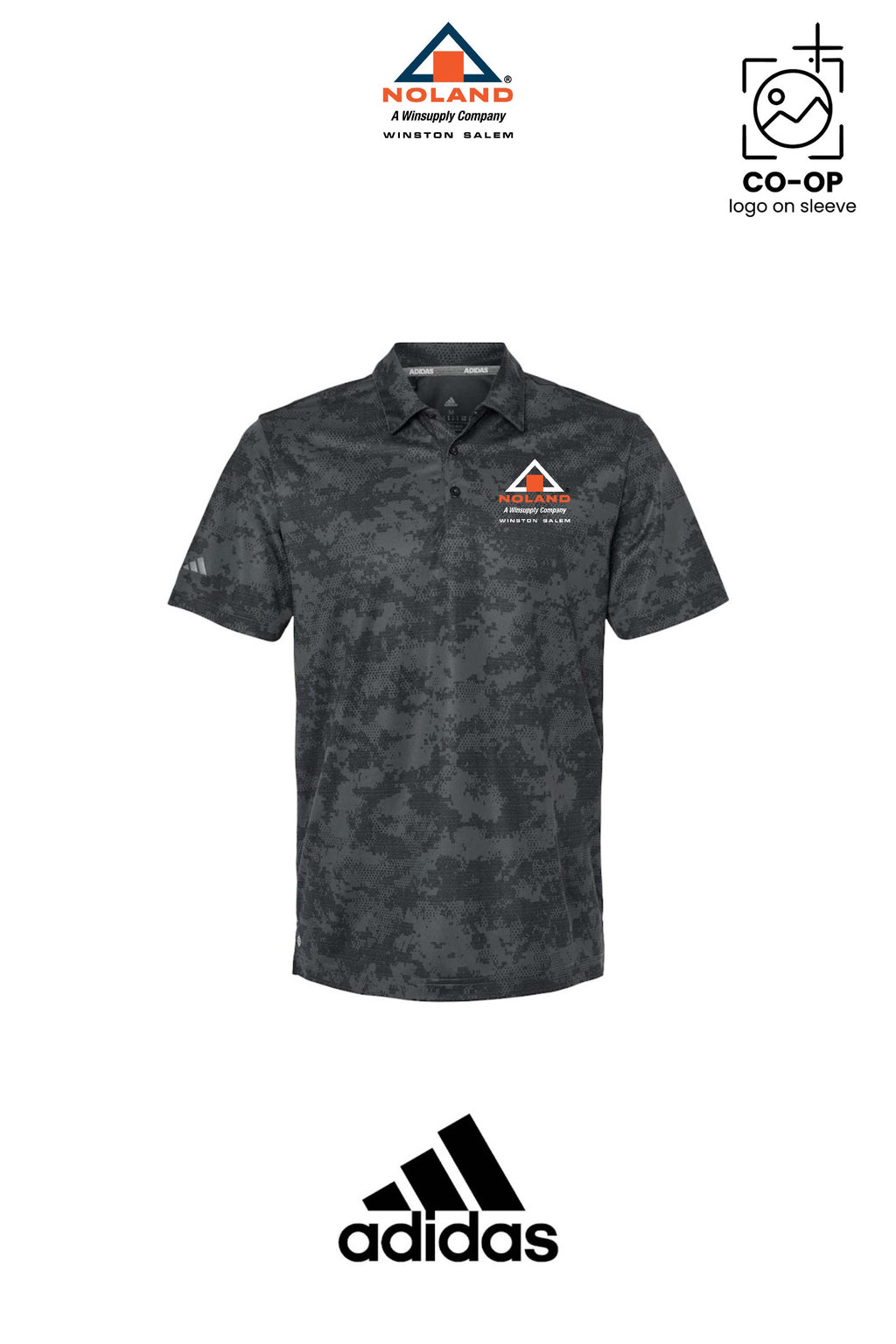 Adidas Mens All Over Camo Print Polo - Winston Salem Noland