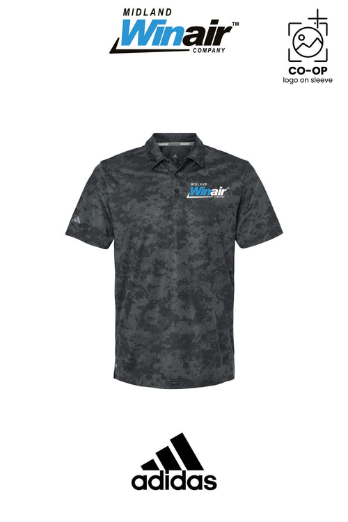 Adidas Mens All Over Camo Print Polo - Midland Winair