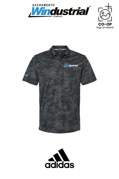 Adidas Mens All Over Camo Print Polo - Sacramento Windustrial