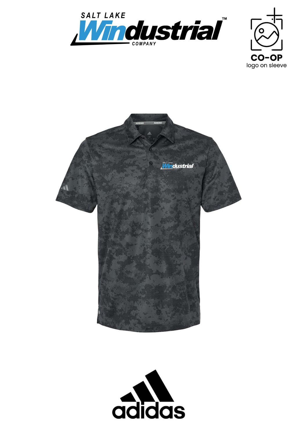 Adidas Mens All Over Camo Print Polo - Salt Lake Windustrial
