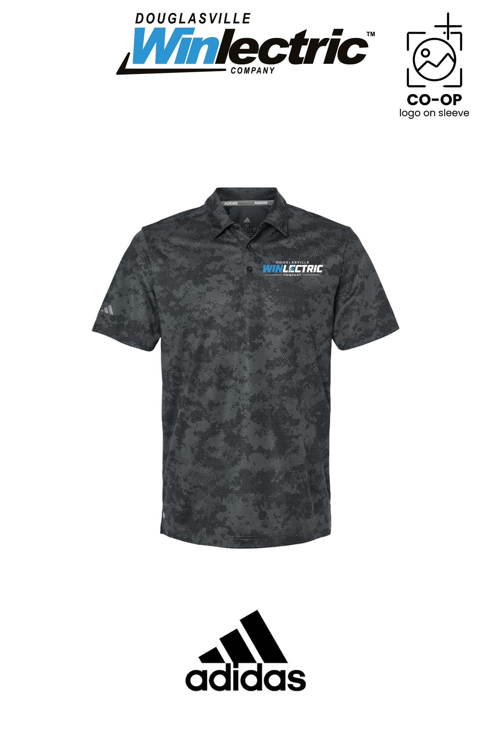 Adidas Mens All Over Camo Print Polo - Douglasville Winlectric
