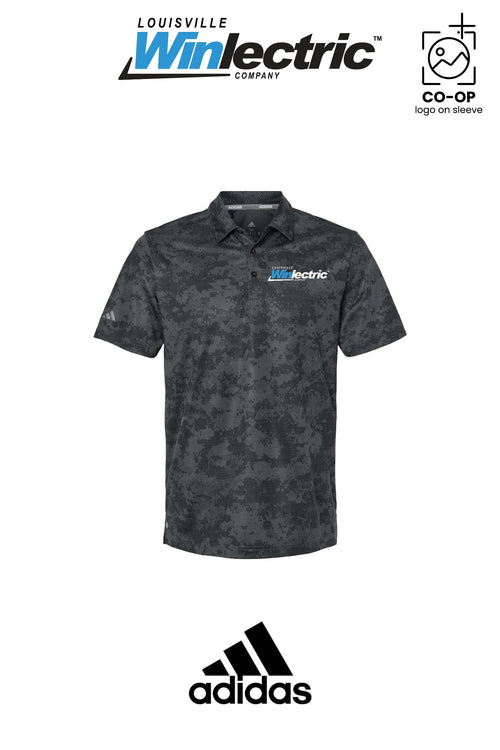 Adidas Mens All Over Camo Print Polo - Louisville Winlectric