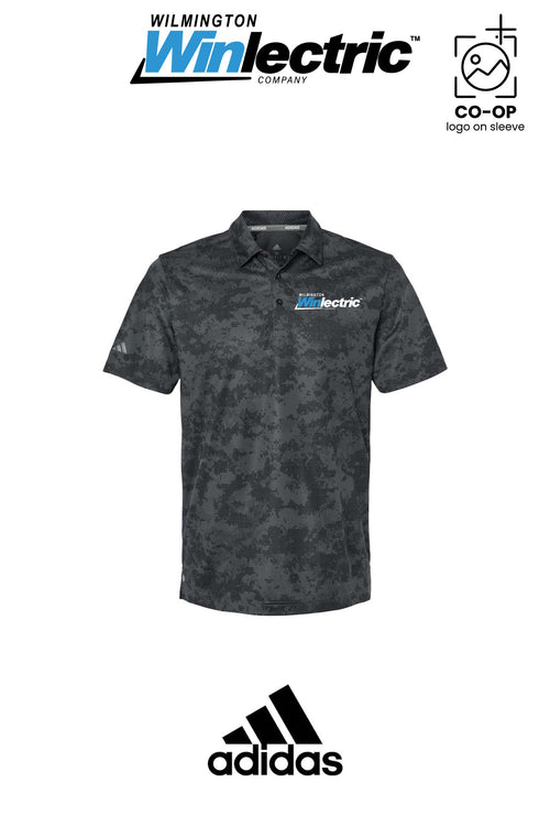 Adidas Mens All Over Camo Print Polo - Wilmington Winlectric