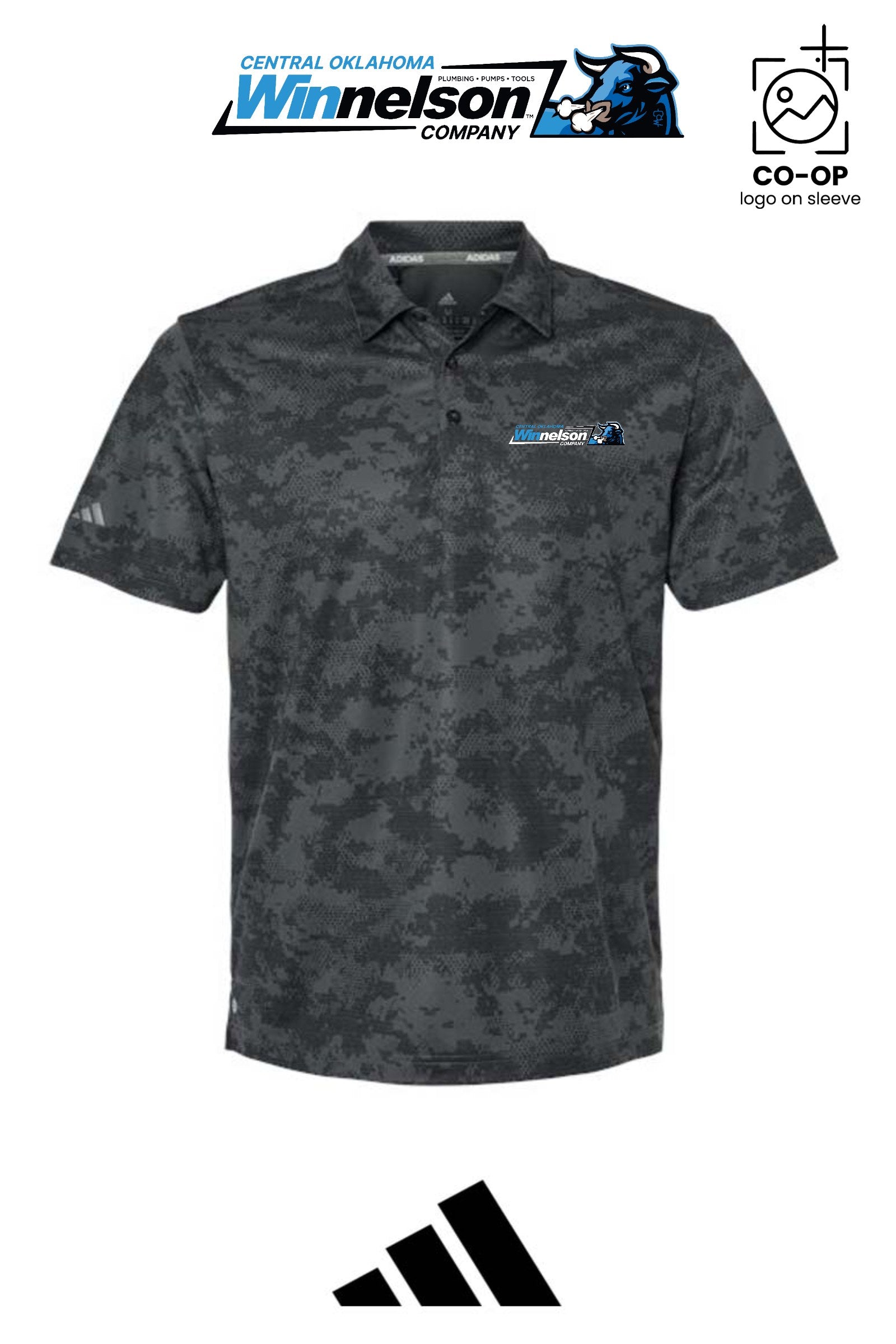 Adidas Mens All Over Camo Print Polo - Winnelson Central Oklahoma