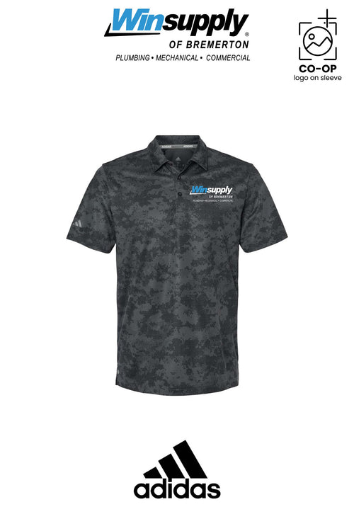 Adidas Mens All Over Camo Print Polo - Winsupply Bremerton WA CO.