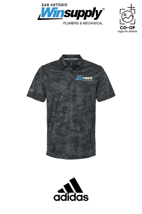 Adidas Mens All Over Camo Print Polo - San Antonio Winsupply