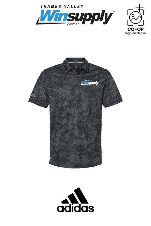 Adidas Mens All Over Camo Print Polo - Thames Valley Winsupply
