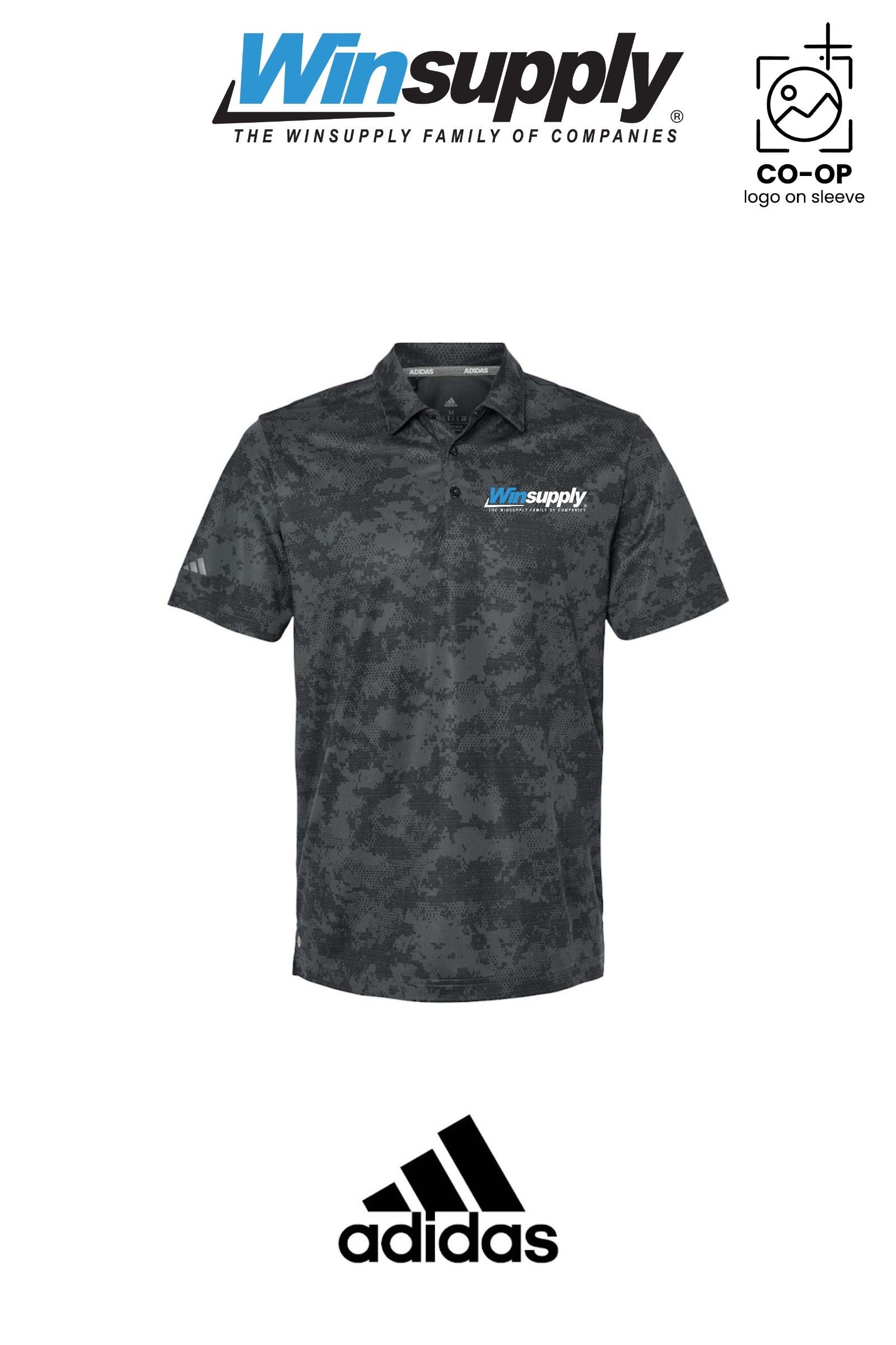 Adidas Mens All Over Camo Print Polo - Winsupply of West Hartford