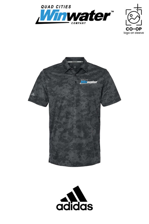 Adidas Mens All Over Camo Print Polo - Quad Cities Winwater