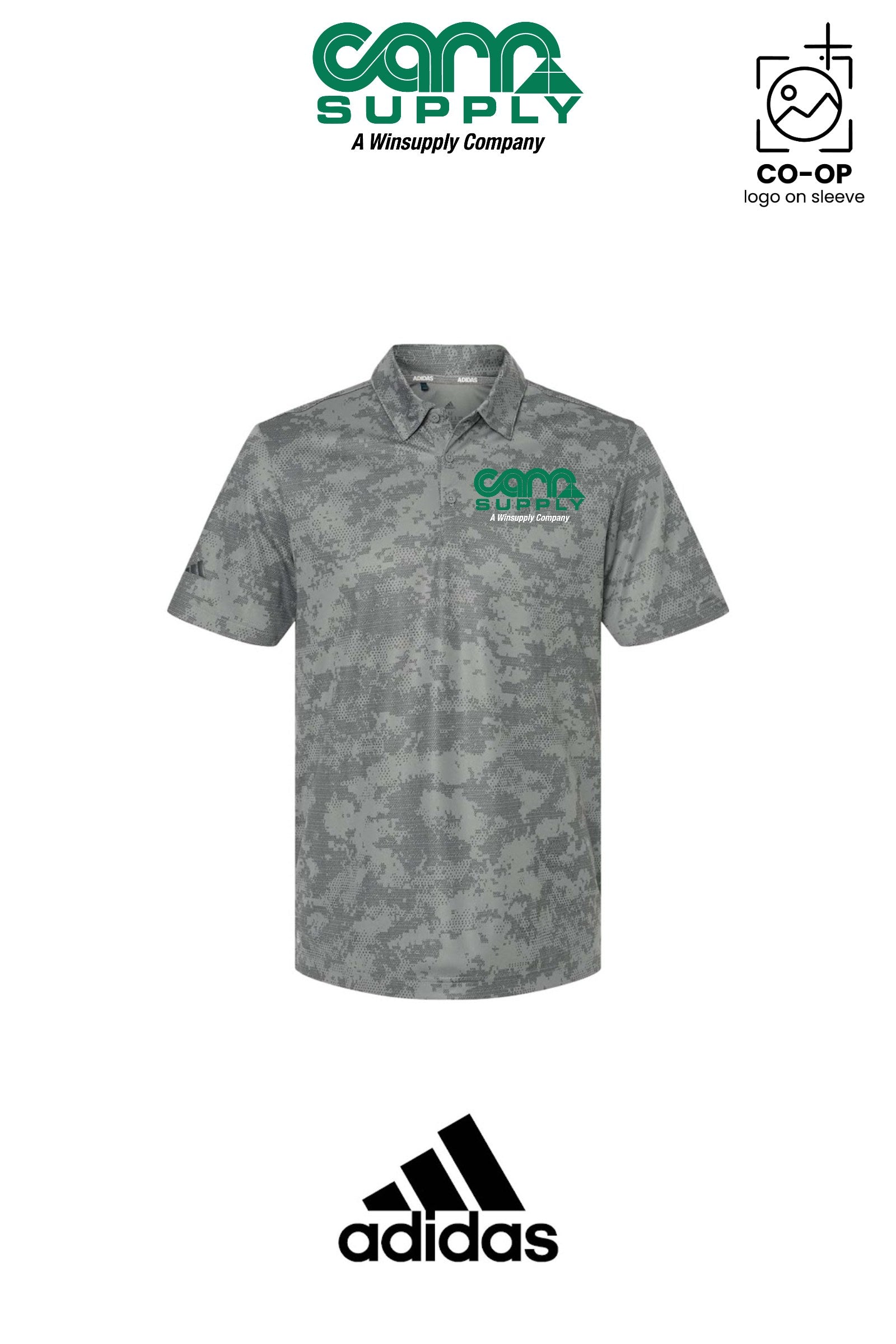 Adidas Mens All Over Camo Print Polo - Carr Supply - Lancaster