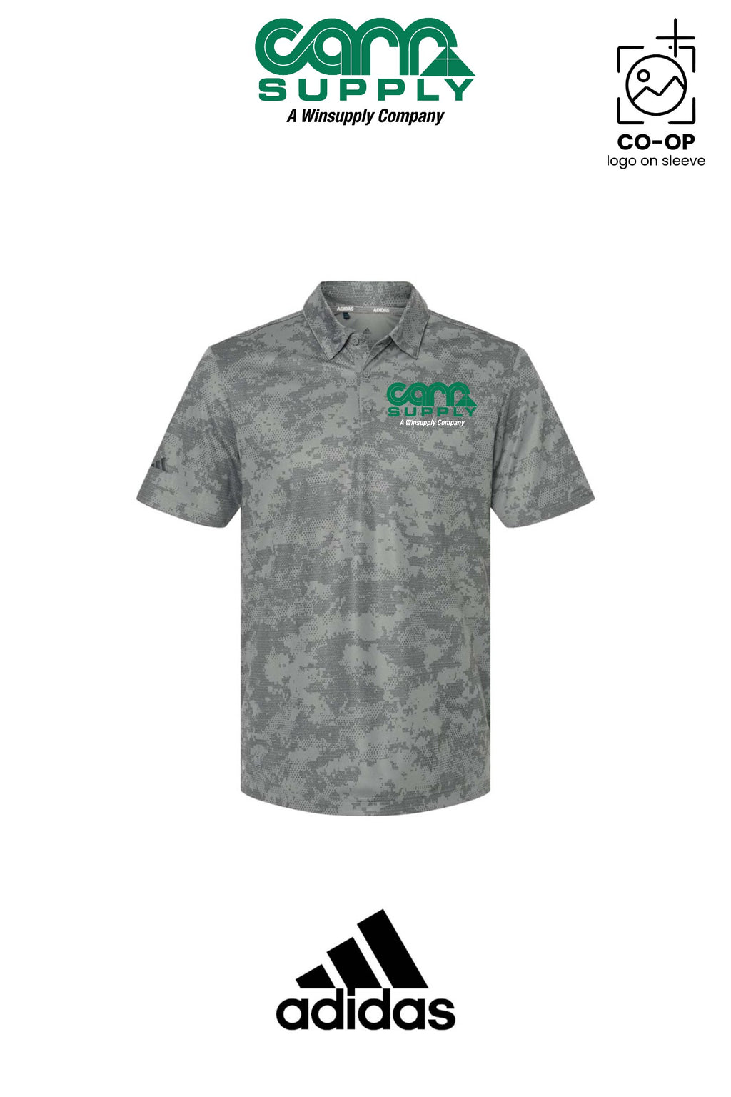 Adidas Mens All Over Camo Print Polo - Carr Supply - Xenia