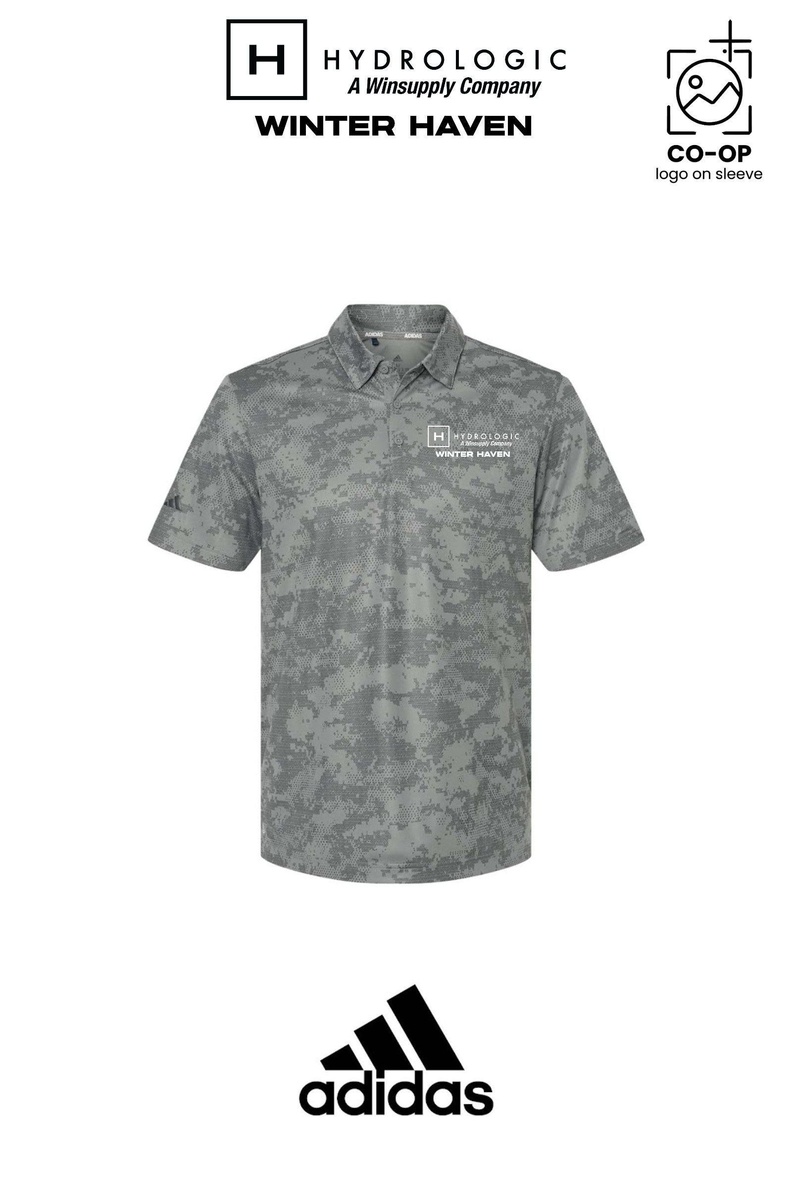 Adidas Mens All Over Camo Print Polo - Winsupply of Winter Haven