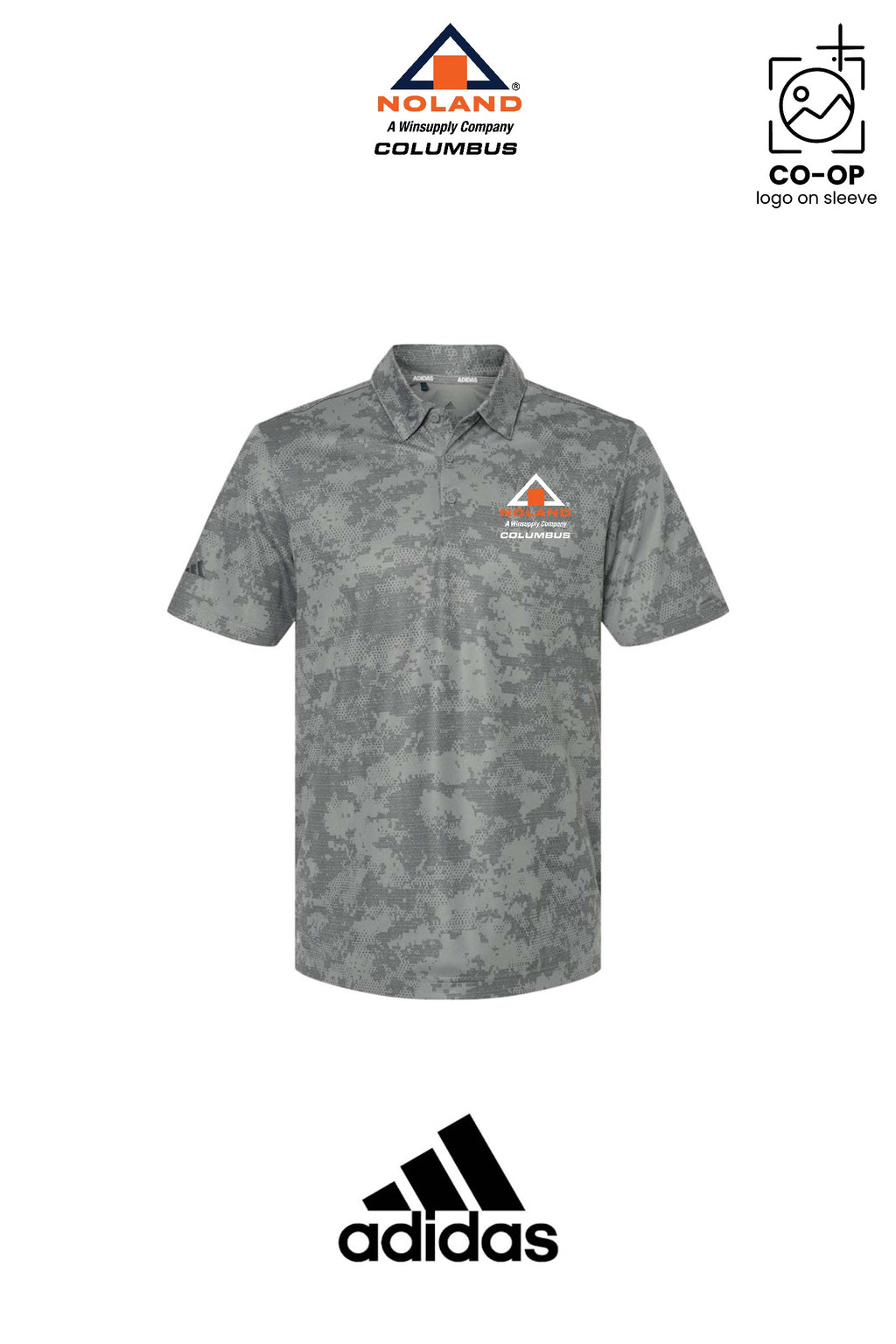 Adidas Mens All Over Camo Print Polo - Columbus Noland