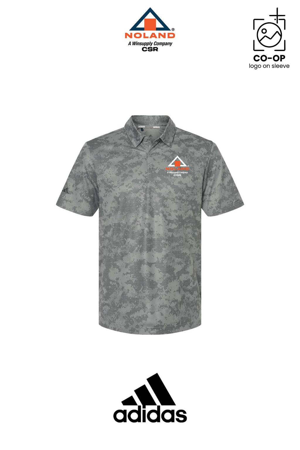 Adidas Mens All Over Camo Print Polo - Noland CSR