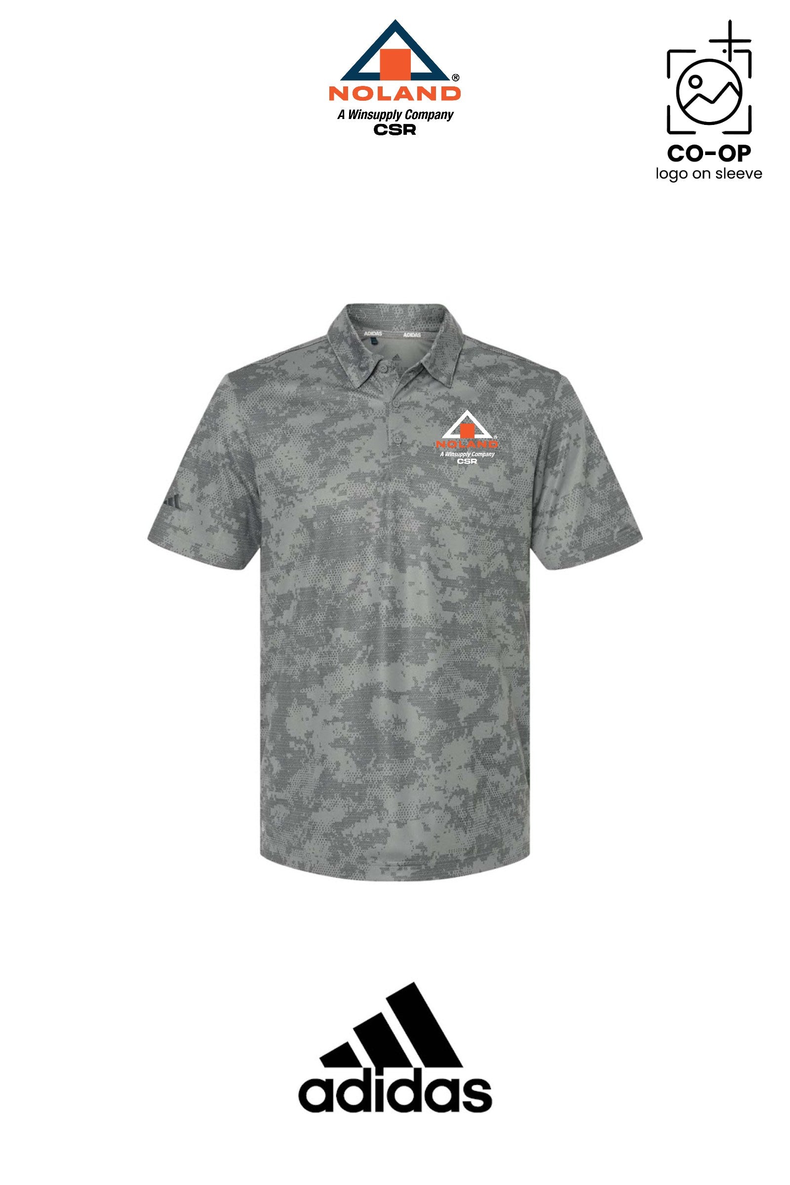 Adidas Mens All Over Camo Print Polo - Noland CSR