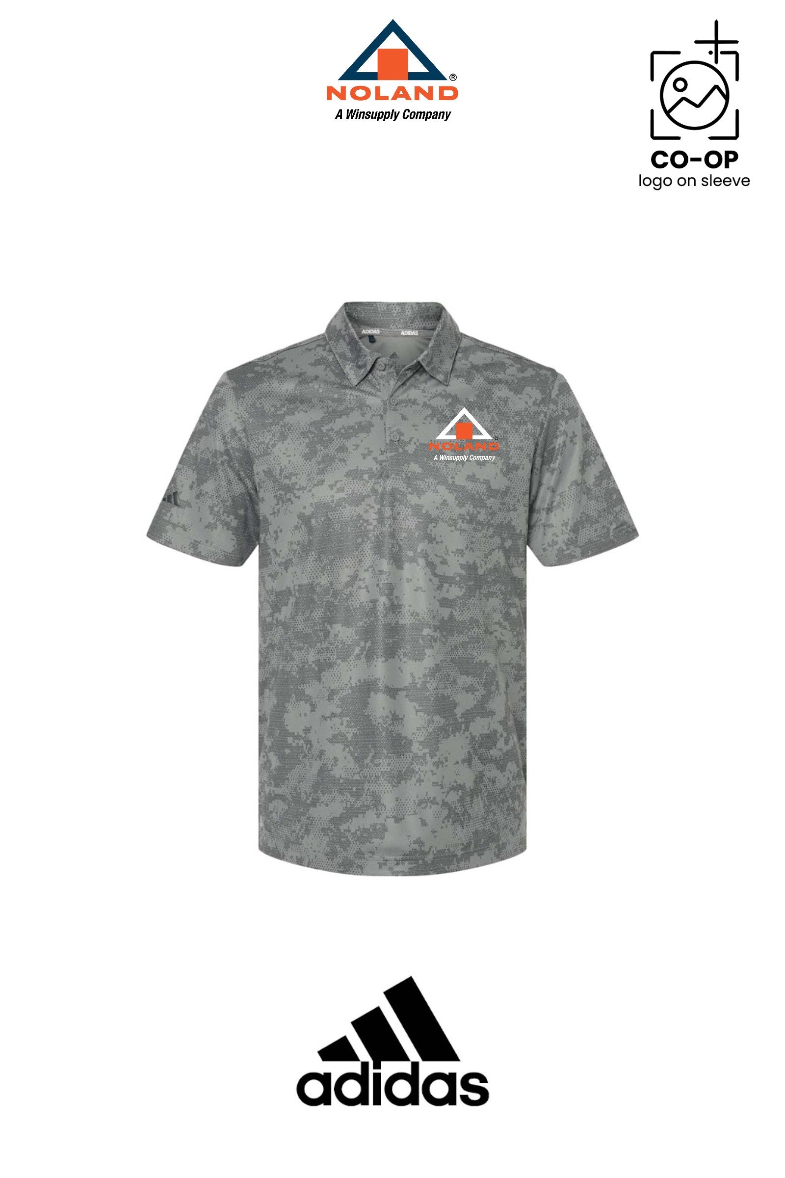 Adidas Mens All Over Camo Print Polo - Harrison Noland